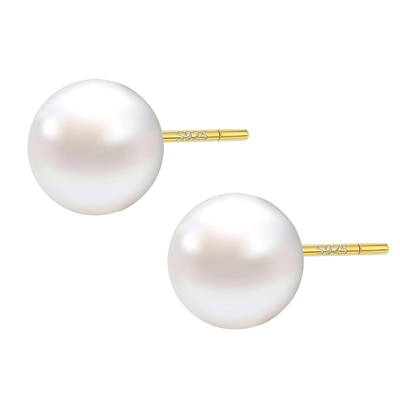 施家珍珠耳钉女999纯银高级感