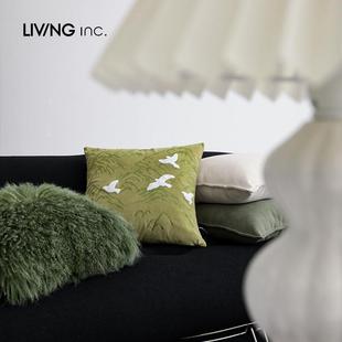 抱枕东方美学山鸟轻奢沙发客厅靠垫办公室 只此青绿 LIVING inc