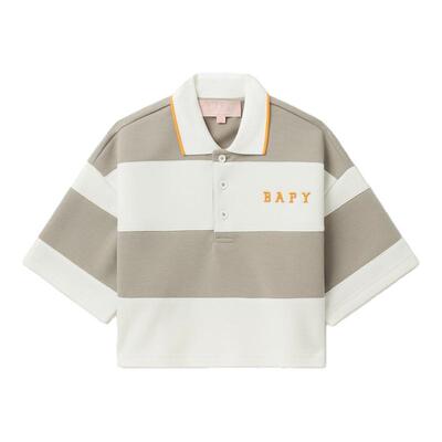 ITBAPY短款条纹polo衫活力青春