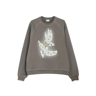 roaringwild a arch 咆哮野兽 和平鸽印花宽松圆领套头美式卫衣男