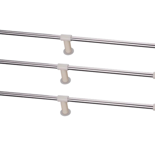 钢木货架不锈钢护栏条超市展示架木层板挡边围栏中岛展示台防掉落