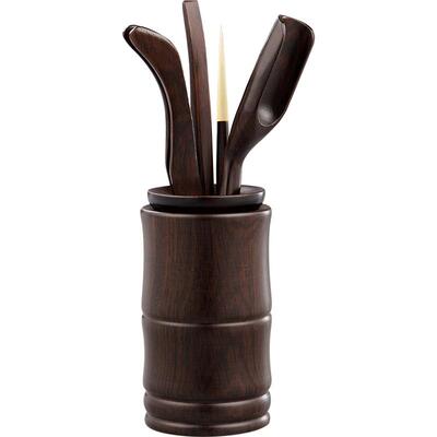 金灶黑檀木茶道六君子功夫茶具