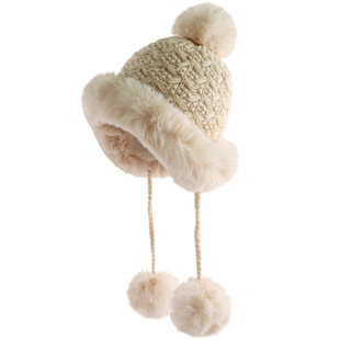 冬季儿童帽子东北防寒加厚护耳男孩保暖帽防风加绒毛线女童毛绒帽