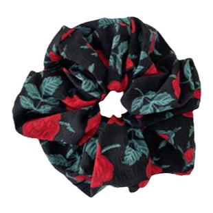 中餐厅姜妍同款3cm桑蚕丝玫瑰花真丝发圈高级感丸子头头绳头花ins