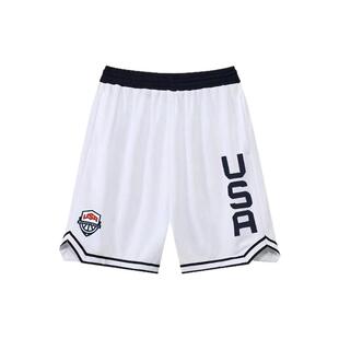 篮球短裤男美式宽松版型运动透气速干训练街头夏季不过膝四分裤
