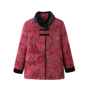 特体中老年加肥加大码秋冬装女棉服外套200斤胖太太服饰妈妈棉衣