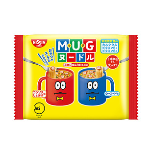 日本进口日清双味MUG儿童营养点心方便面宝宝早餐速食马克杯泡面