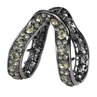 高马尾固定神器半扎丸子头发夹发卡女水钻v型小抓夹马尾夹子头饰