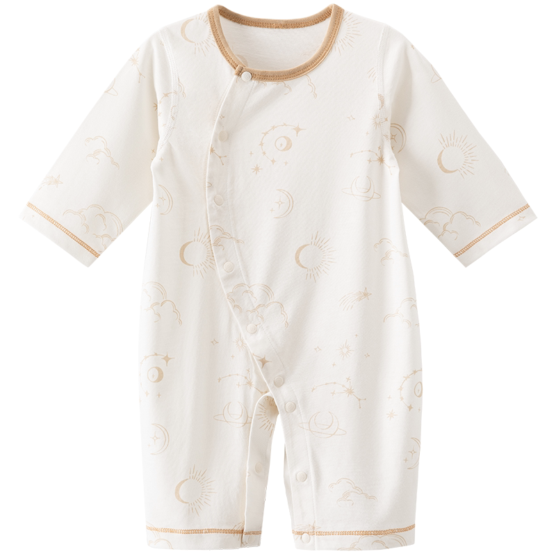 【轻氧棉】婴幼儿连体哈衣长袖空调服春夏季宝宝睡衣爬服春秋薄款