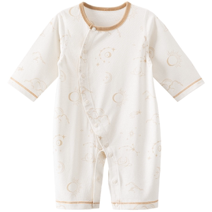 【轻氧棉】婴幼儿连体哈衣春夏季薄款凉感睡衣爬服宝宝长袖空调服