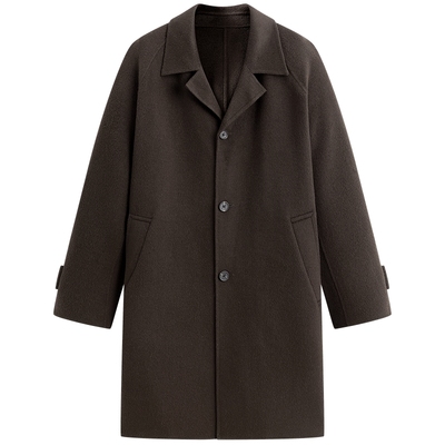 【商场同款】太平鸟男装2025年冬季新款翻领羊毛呢大衣B1AAF440E@