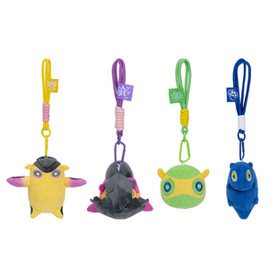 无畏契约瓦罗兰特盖可小怪兽毛绒挂件皮蛋嗨宝丢丢鲨鲨挂件