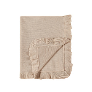 lullabybaby婴儿针织盖毯纯棉宝宝毯子新生儿包被午睡毯沙发毯子