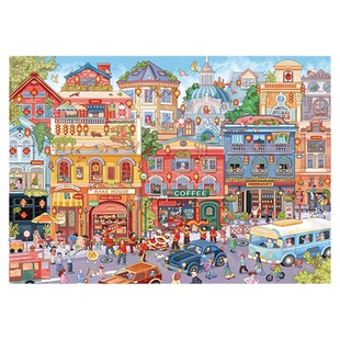 俊贝11.0新年节日系列造景贴纸赶大集唐人街小巷庆新年微缩场景合集本大号3D立体小屋贴画手工diy玩具女孩