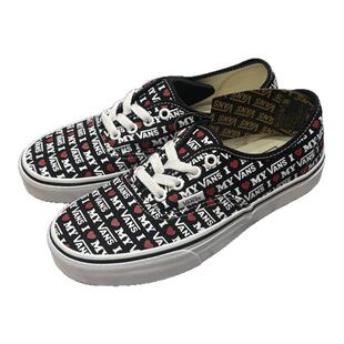 VANS万斯AUTHENTIC挚爱情侣爱心印花系带低帮休闲板鞋VN000EGACJI