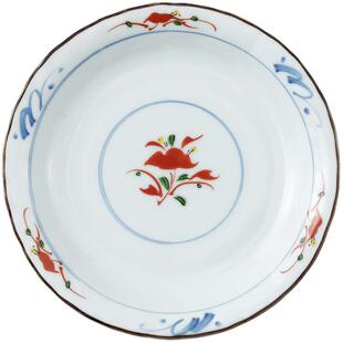 染赤绘日本盘子菜盘家用2025新款凉菜盘寿司小碟子果盘餐具圆钵碗