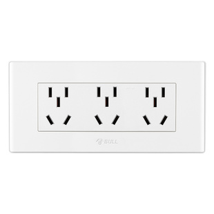 公牛118型开关插座九孔十五孔面板墙壁家用20十二孔联排多孔暗装