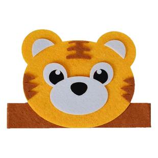 动物头饰十二生肖儿童节幼儿园表演材料道具老虎猴子兔子卡通头套