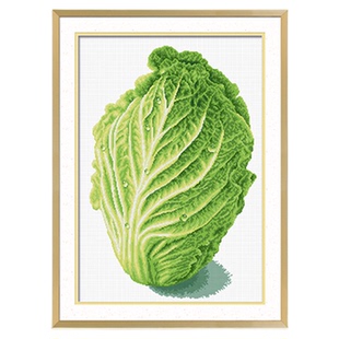 ks十字绣2025年新款百财挂画客厅餐厅棉线自己绣蔬菜白菜手工线绣