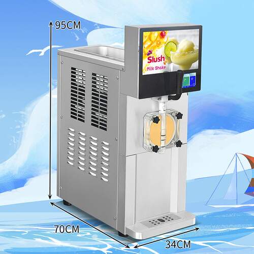 冰沙机 雪融机 商用雪泥机雪泥不锈钢多功能果汁机 单杠雪粒设备