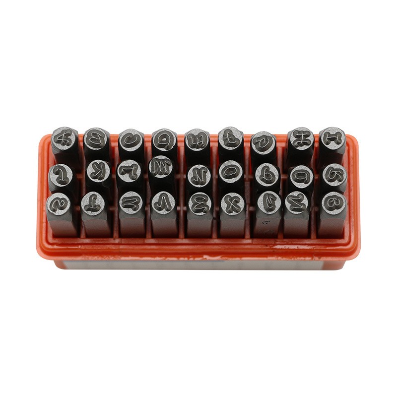 63PC数字英文钢印三件套装冲印装饰皮革钢印