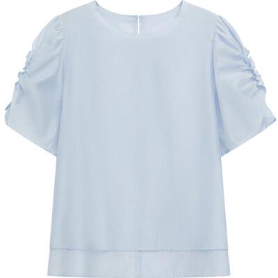 【播奥莱】播短袖气质衬衫女商场同款轻熟法式小众上衣BDR2HD1437