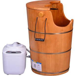 泡脚桶木桶过膝盖高深桶木质蒸汽熏蒸桶家用蒸脚桶电加热足浴桶