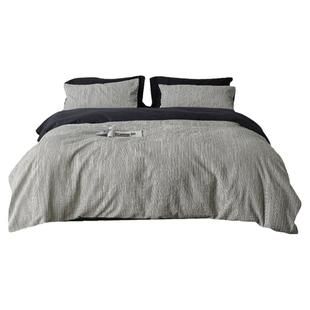 极简侘寂风四件套全棉纯棉2026新款床单笠被套黑白条纹高级感床品