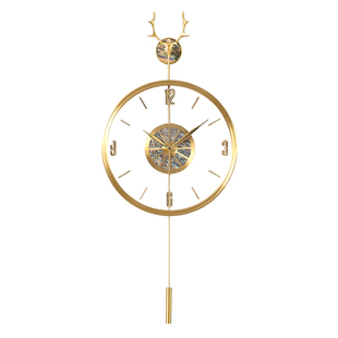 2026新款现代轻奢挂钟客厅创意挂表高端大气挂墙时钟餐厅家用钟表