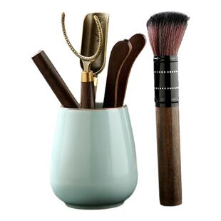 汝窑茶道六君子套装家用办公室泡茶工具功夫茶具配件大全夹子单筒