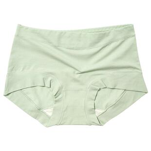 必安内4条内裤女生全纯色棉中腰桑蚕丝抗菌大码胖mm女士包臀短裤