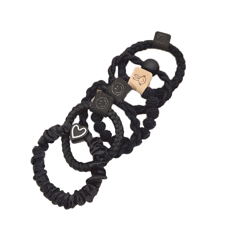 女孩盘发扎马尾头绳橡皮筋高弹力头饰女童发圈扎头儿童不伤发发绳