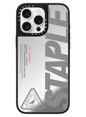 CASETiFY x STAPLE联名新款适用iPhone苹果防摔可补妆镜面手机壳