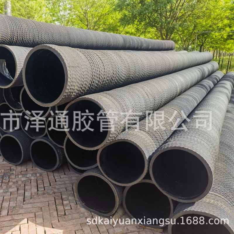 大口径钢丝橡胶管法兰胶管钢丝吸排水胶管钢丝缠绕胶管