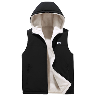 新款羊羔绒马甲双面穿男款秋冬季马夹外套加绒加厚棉坎肩保暖背心