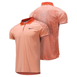 耐克沙波瓦洛夫网球服男子 Nike速干法网短袖半拉链POLO衫运动T恤