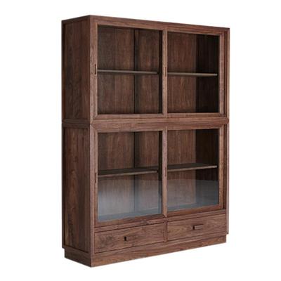 收纳日式风实木木展示柜失物招领