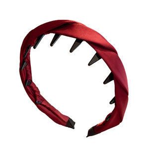 红色发箍女款2025新款秋冬高颅顶洗脸专用头箍带齿压发卡发捆头饰