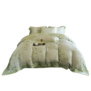 轻奢60支兰精天丝活性印花四件套高支高密亲肤丝滑简约凉感床上夏