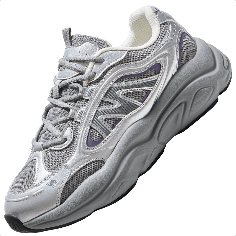 骆驼男鞋老爹鞋2026春季新款时尚休闲鞋厚底耐磨户外徒步运动鞋女