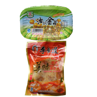 山民金针菇盒装170g李金道海蜇头袋装160g各5包 温州农家凉拌海七