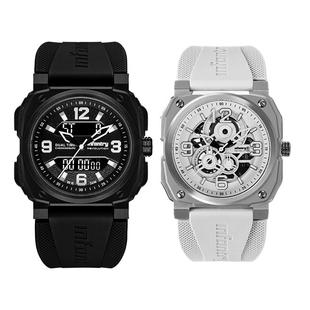 Infantry鹰轰黑武士情侣款手表一对男女时尚防水情侣表情人节礼物