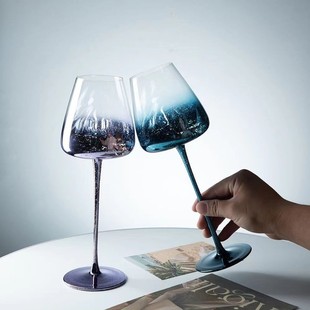 厂家变色红酒杯勃艮第高脚杯家用杯子葡萄酒酒具水晶玻璃批发套装