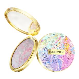 露伊薇丹鎏光幻彩持妆粉饼控油不脱妆细腻不卡粉柔焦定妆散粉蜜粉