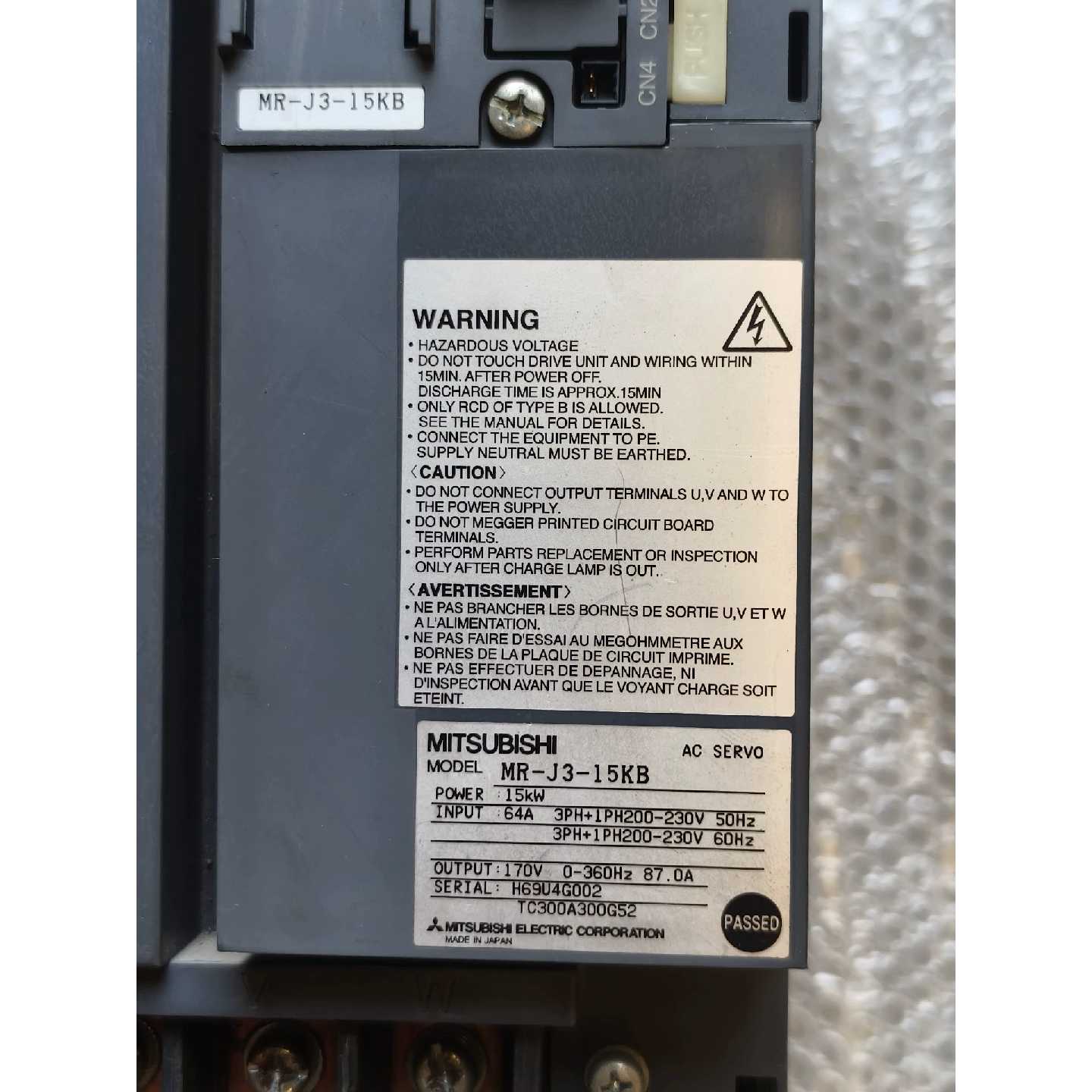 议价三菱驱动器 MR-J3-15KB 原装拆机,实物拍摄,功能正