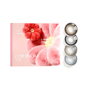 弥生美瞳半年抛笨蛋美女「随便花」2片大直径隐形眼镜三明治工艺