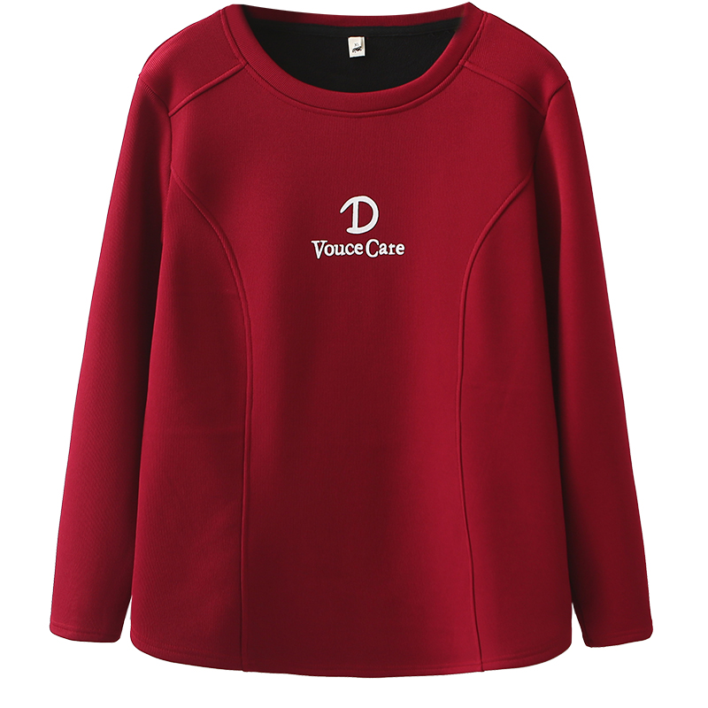 翠袖大码女装胖mm奥利绒打底衫秋冬2025新款宽松显瘦加厚保暖上衣