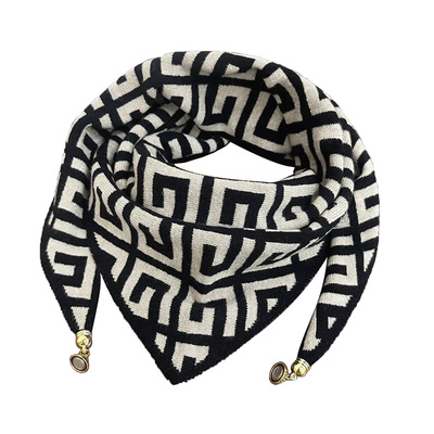 春秋冬季双面韩版女磁吸围巾装饰