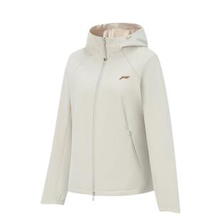 李宁运动风衣女士春季2026新款防泼水显瘦修身短款外套开衫连帽服