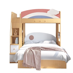 安兰图错位型上下床小户型交错式上下铺双层床多功能子母床儿童床